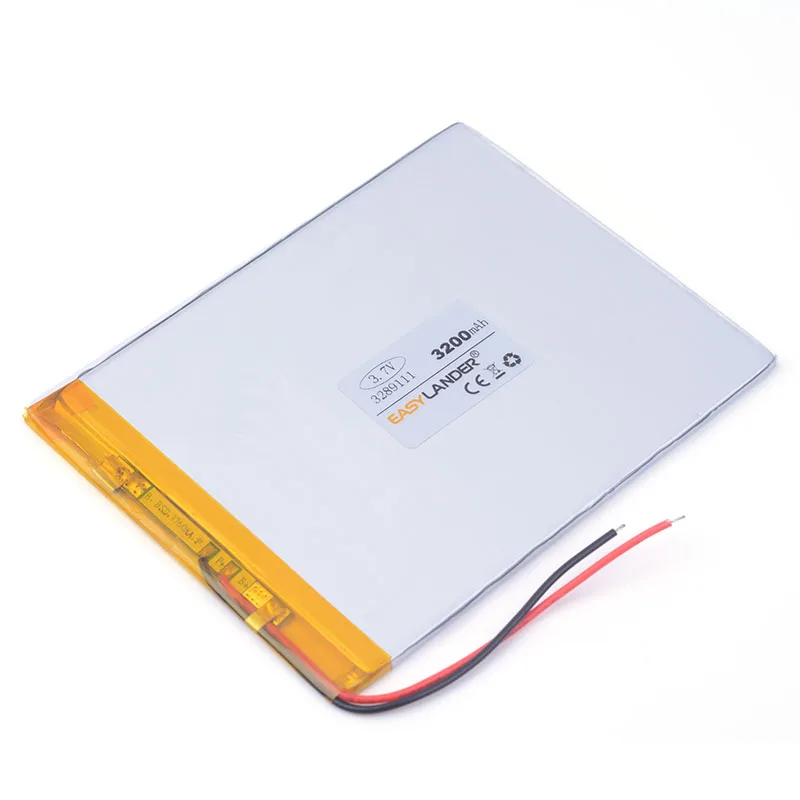 Baterai polimer Lithium Li 3.7V 3200mAh 3289111 dapat diisi ulang untuk tablet pc