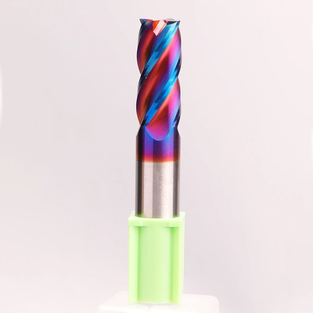 1pcs R0.2 R0.5 R1 4 Flute Carbide Bull Nose Mills HRC65 Round Nose Tungsten Steel Milling Cutter CNC Center Lathe Machine Tools