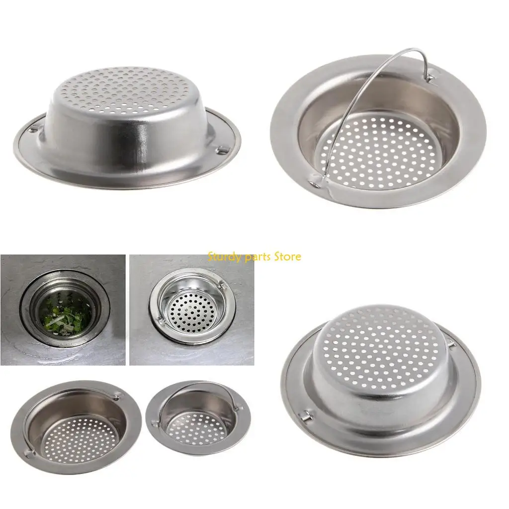 

97QC Kitchen Sink Strainer Waste Plug Drain Stopper Filter Basket Stainless Steel