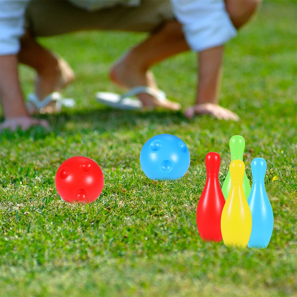 Set da 10 mini bowling per bambini, giocattoli educativi, multiplayer delicato e sicuro, perfetto per le attività genitore-figlio