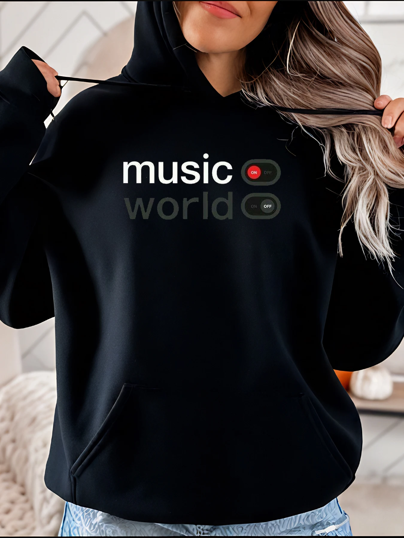 

Толстовка с принтом музыкального мира, унисекс, повседневная уличная одежда, модная толстовка для женщин и мужчин 280