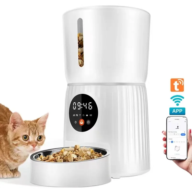 

Hot New Products Compact Automatic Pet Feeder Anti-Jam Design Wifi Enabled Automated Feeding On Busy Schedules