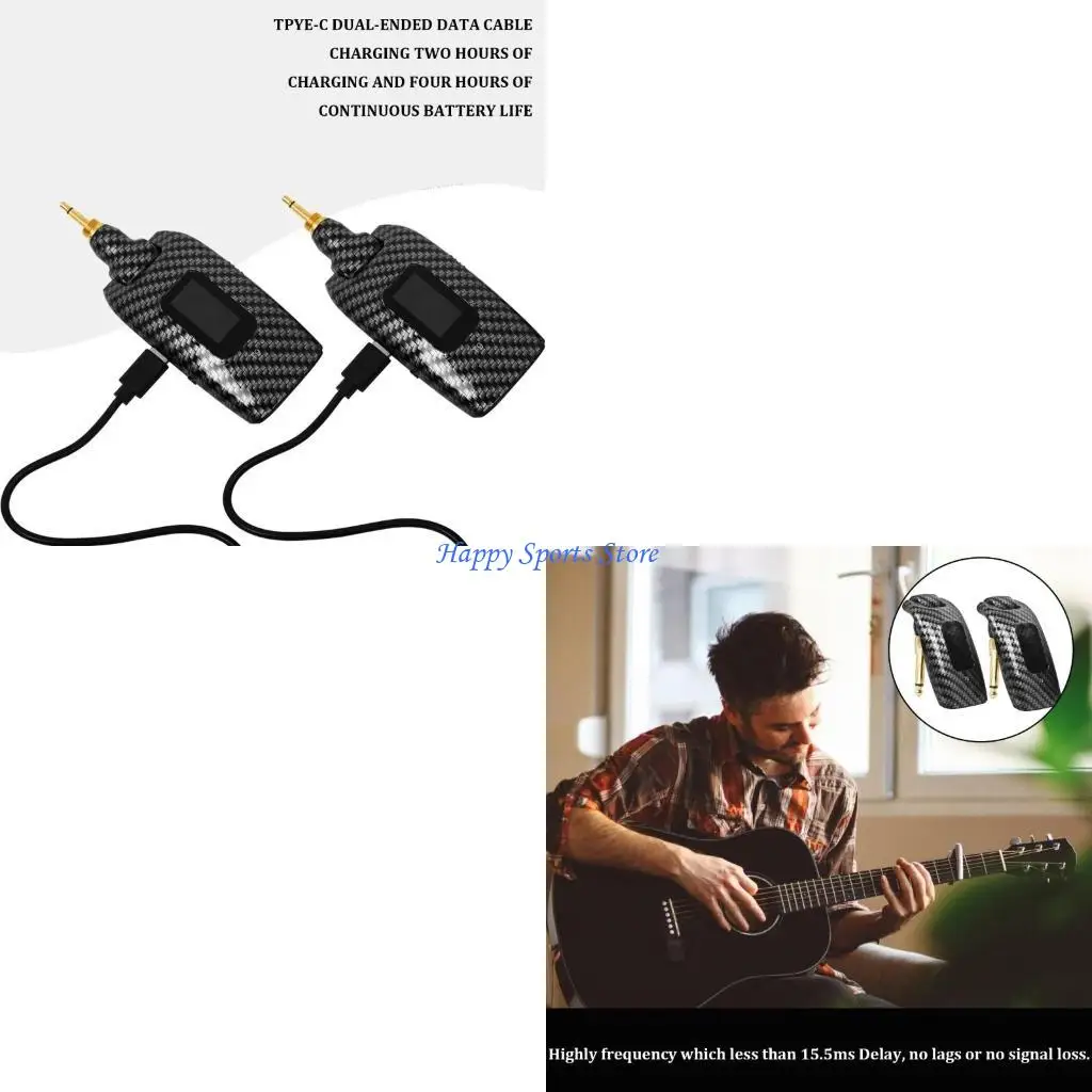 

5.8Ghz Wireless Guitar System Wireless Guitar Transmitters Receiver Rechargeable Sound Wireless Transmitters Receiver
