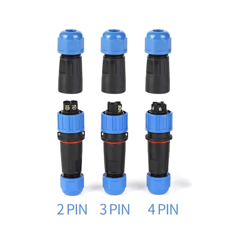 5/10/100 Sets SP13 SP17 SP21 2/3/4/5/7PIN Panel Screw Wiring Waterproof Aviation Connectors IP68 Electrical Cable Wire Connector