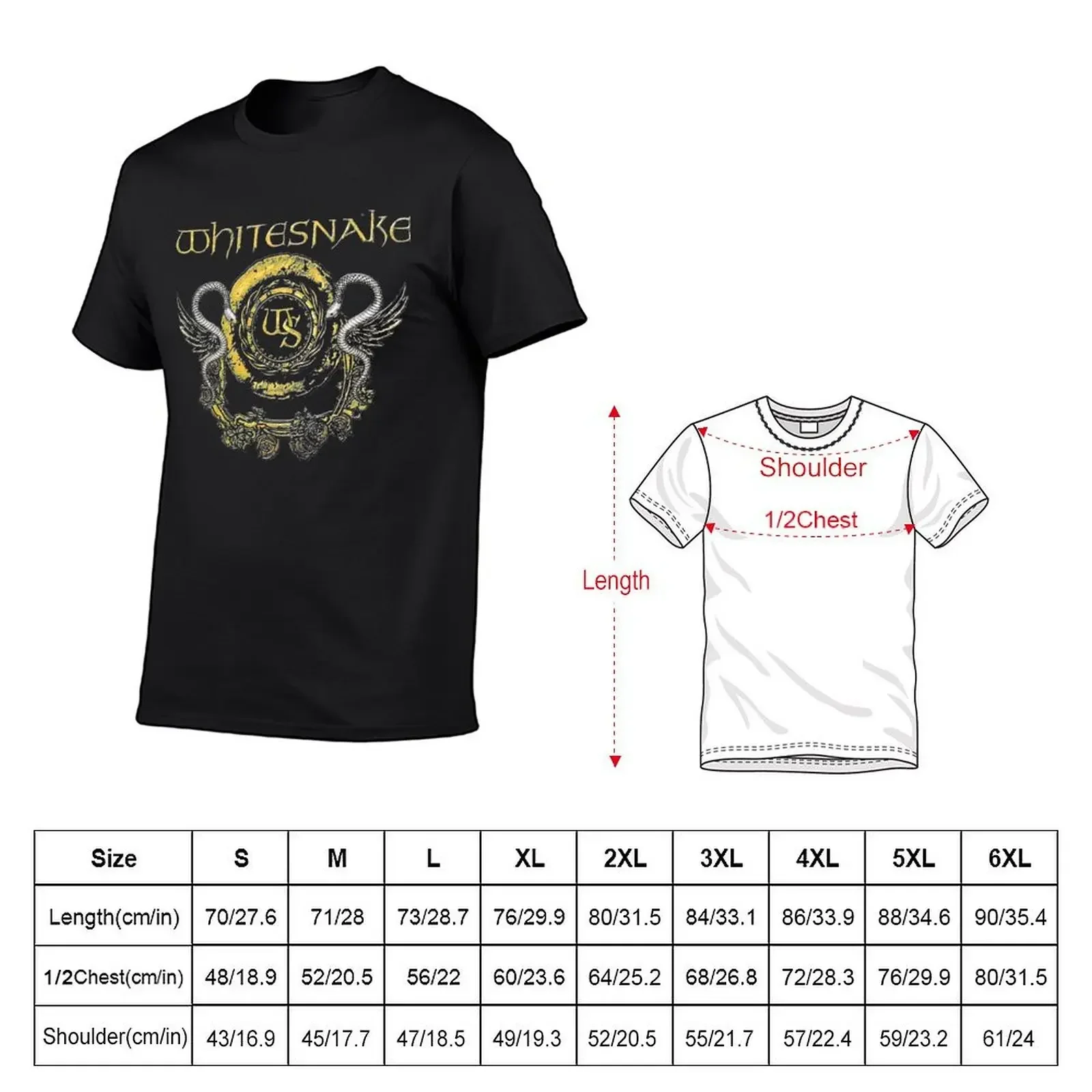 Whitesnake For Fans T-Shirt summer tops vintage aesthetic clothes Men's t-shirt