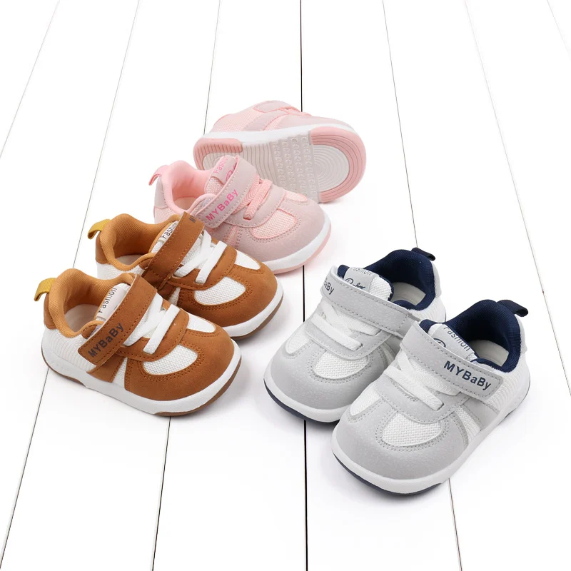 Baby Shoes High Quality Prewalking Sneaker Spring and Autumn Soft Rubber Anti-slip Sole Air-mesh Breathable Boys and Girls BM01