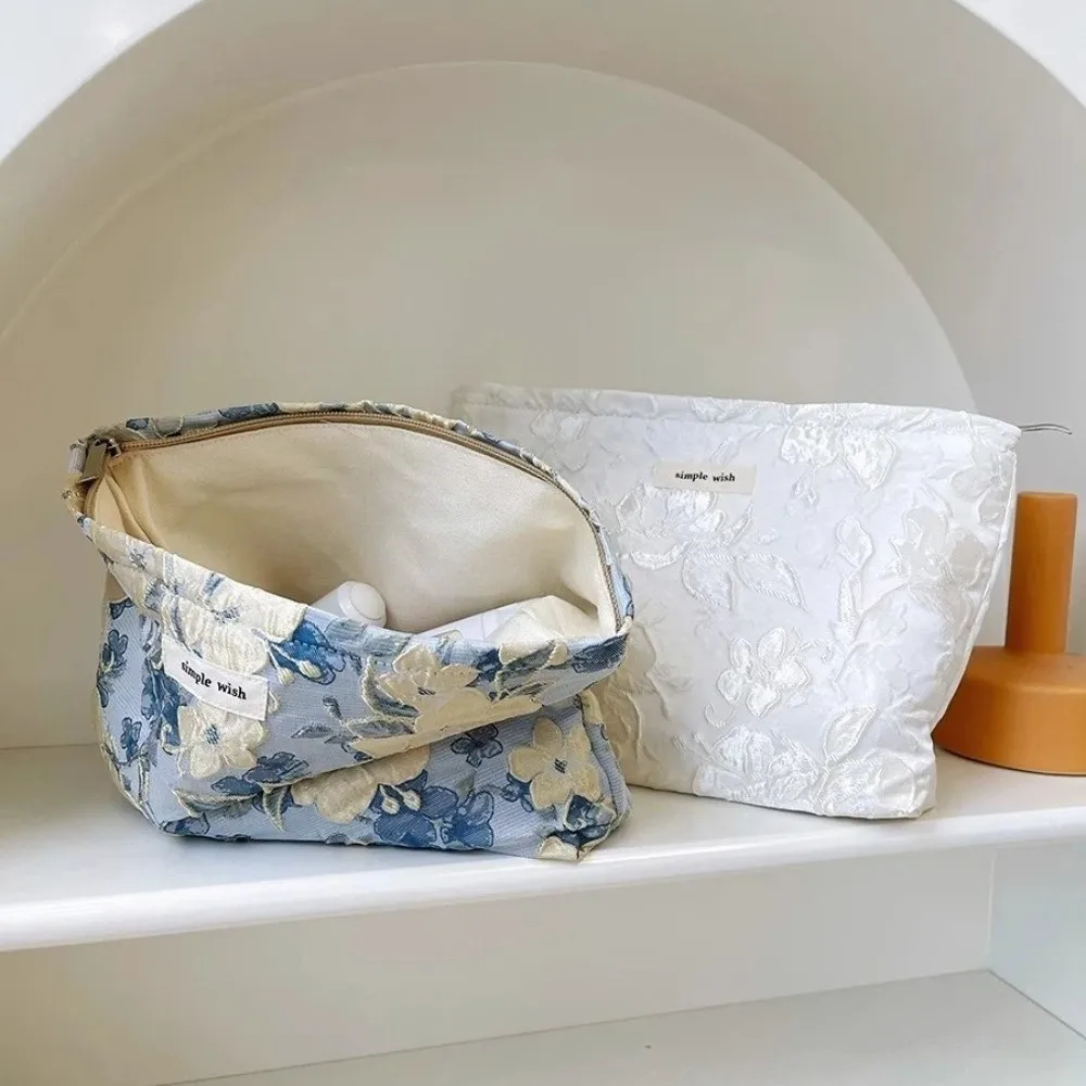 Fashion Print Cosmetic Bag Floral Print Large Capacity Makeup Bag Toiletry Pouch Travel