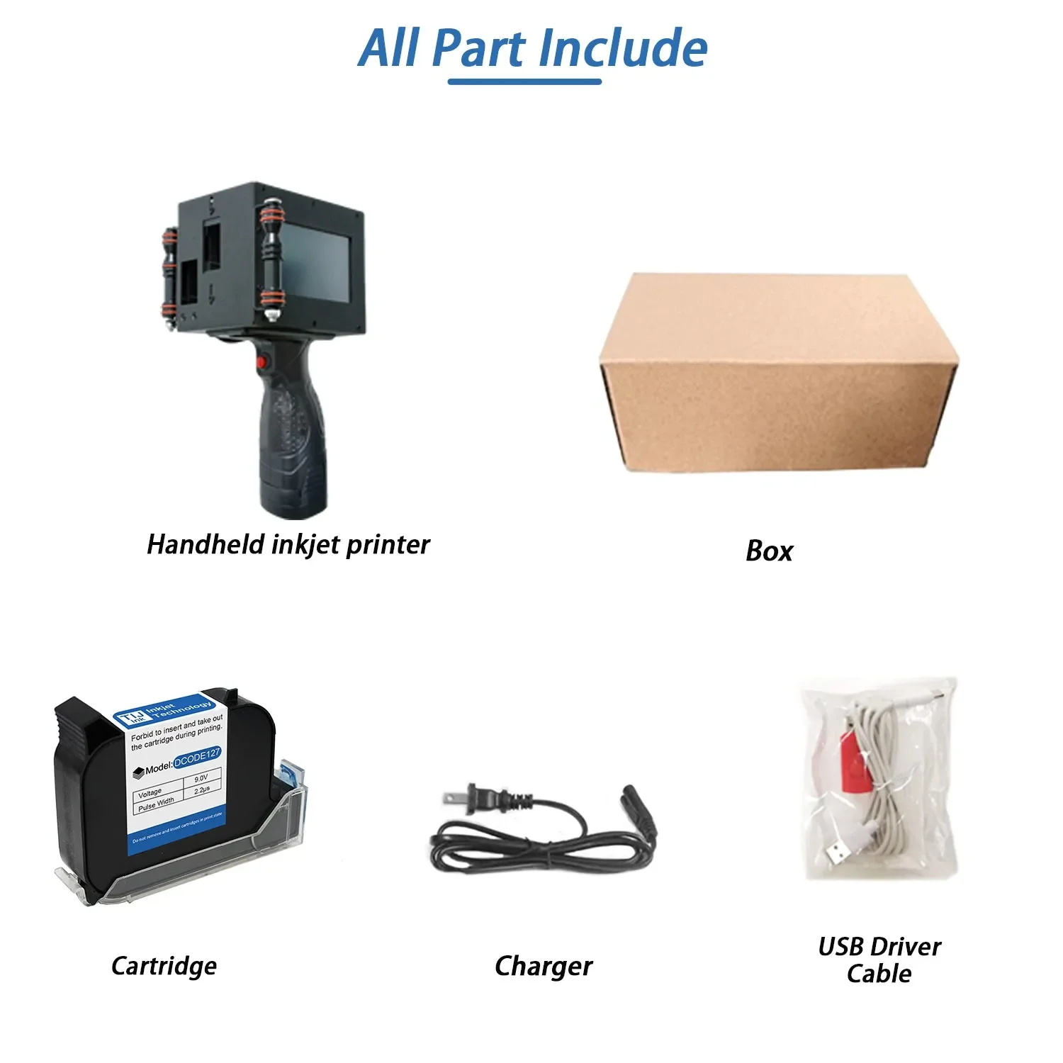 DCODE 530PLUS 50mm Portable Handheld Thermal Inkjet Printer QR Barcode Batch Number Logo Expiry Date TIJ Coding Machine