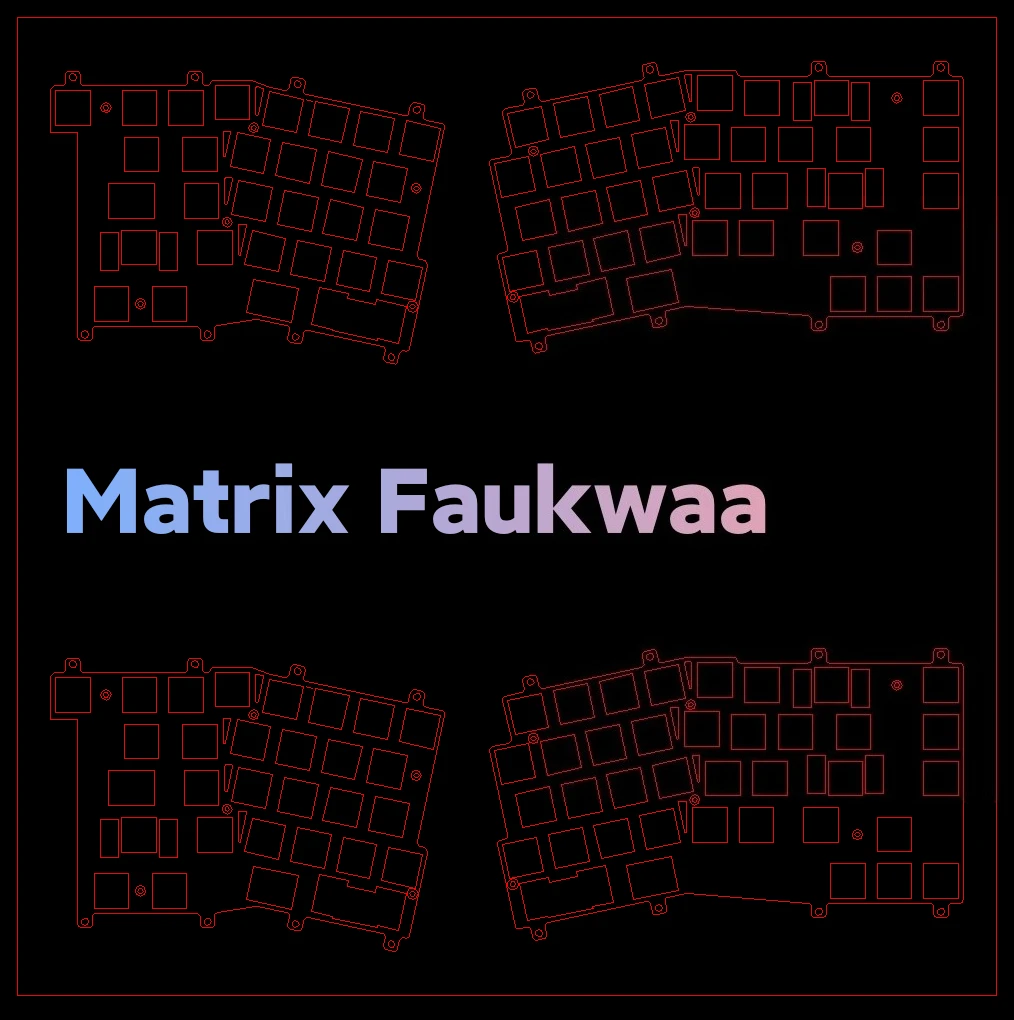 Multiple Keyboard plate for Matrix Faukwaa spare parts PP POM PC FR4 CF Aluminum Brass PEI ( for pcb screw in stabilizer )