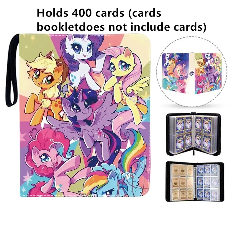 Anime Cartão Álbum Livro, Coleção My Little Pony, Zipper Game Cards, Sunny Starscout, Binder Holder, Brinquedos Presentes para Crianças, 400pcs