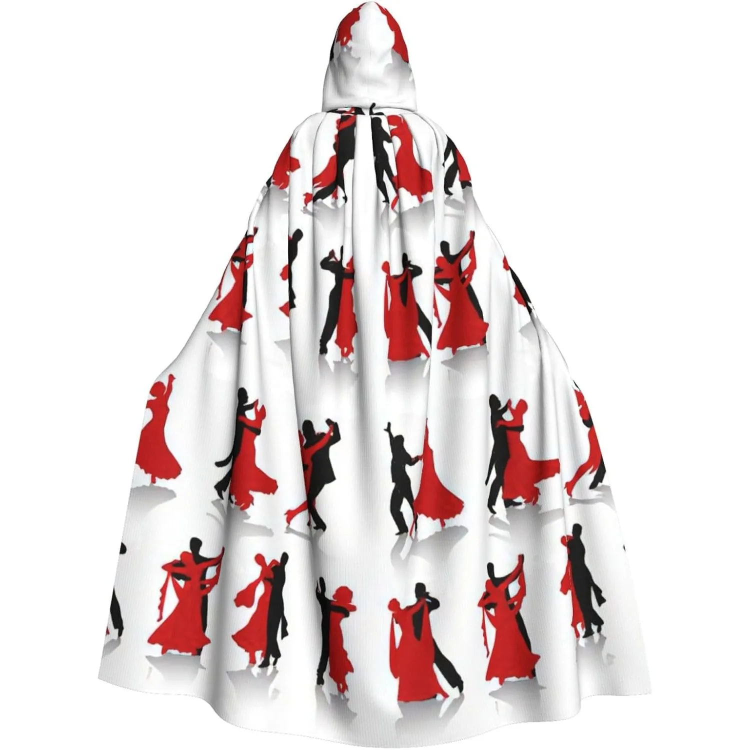 

Накидка с капюшоном для бальных танцев и принтом для взрослых, карнавальная праздничная накидка, халат для косплея, костюм для вечеринки, готический карнавал