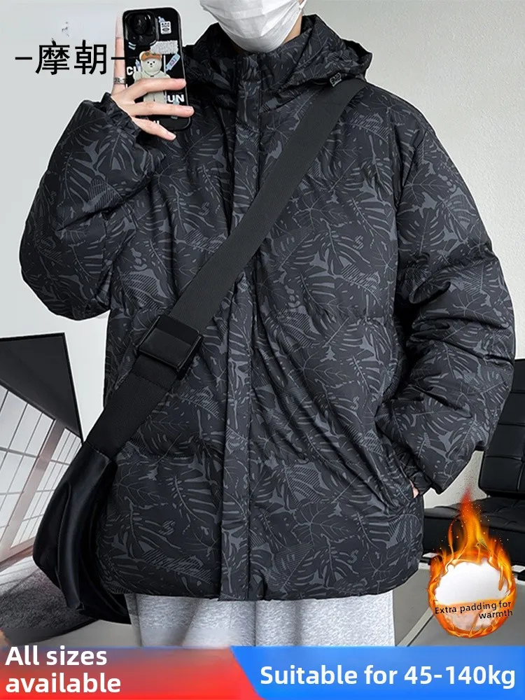 

Мужская зимняя куртка MoChao большого размера из хлопка, новая, с принтом, утепленная, свободного кроя, теплая, повседневная, с капюшоном, верхняя одежда