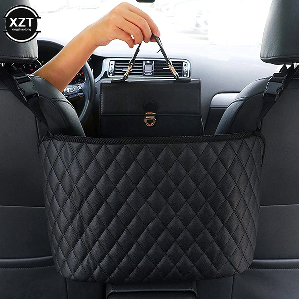 Car Storage Bag Handbag Holder Car Seat Storage Organizer Handbag Holder Auto Interior Stowing Tidying Car Middle Organizer