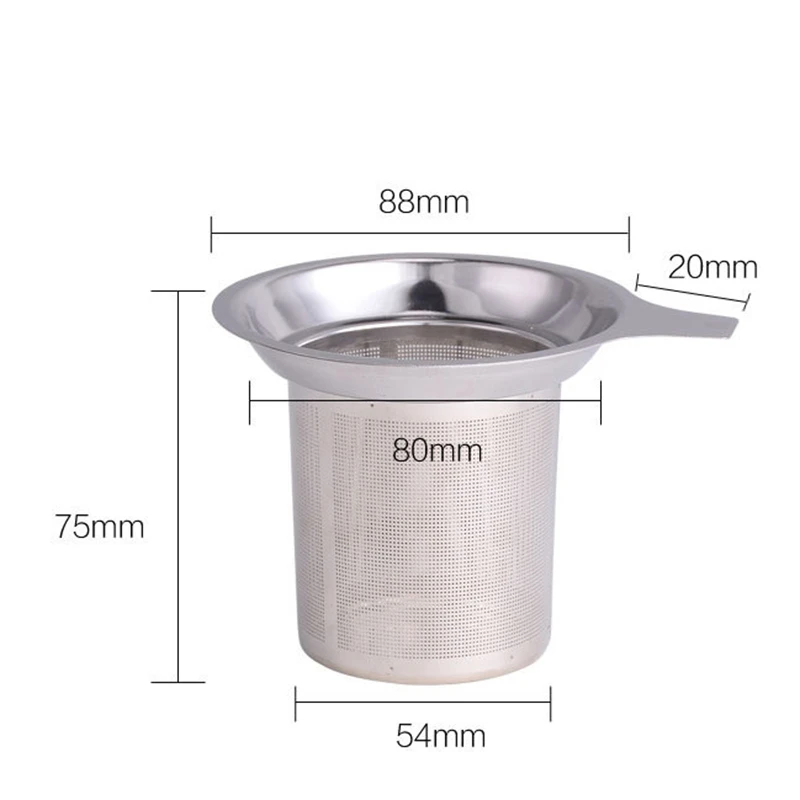 A98E-Reusable Stainless Steel Mesh Tea Infuser Tea Strainer Teapot Tea Leaf Spice Filter Drinkware Kitchen Accessories