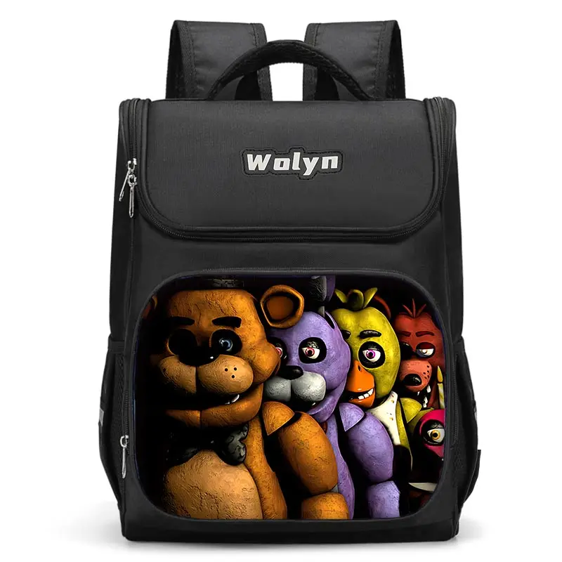 

Cartoon Five Night At Freddy Large Child Backpack Boy Girls School Bag For Men Women Traveling Backpack Durable Multi Compartmen