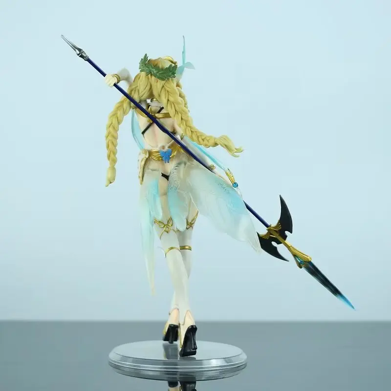 26 cm schöne Mädchen-Animationsfigur, Elfe, Dorf, Mädchen, dritte Dorfperson, Lyncia Helleberd, Ornament, stehende Statue, Szene, Geschenke