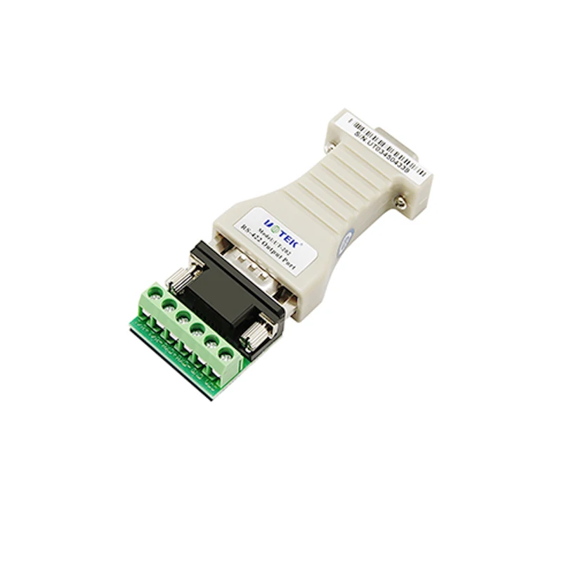 UOTEK Mini RS-232 to RS-422 Converter RS422 RS232 Conversion Adapter DB9 Connector No Power Required Bidirectional UT-202D