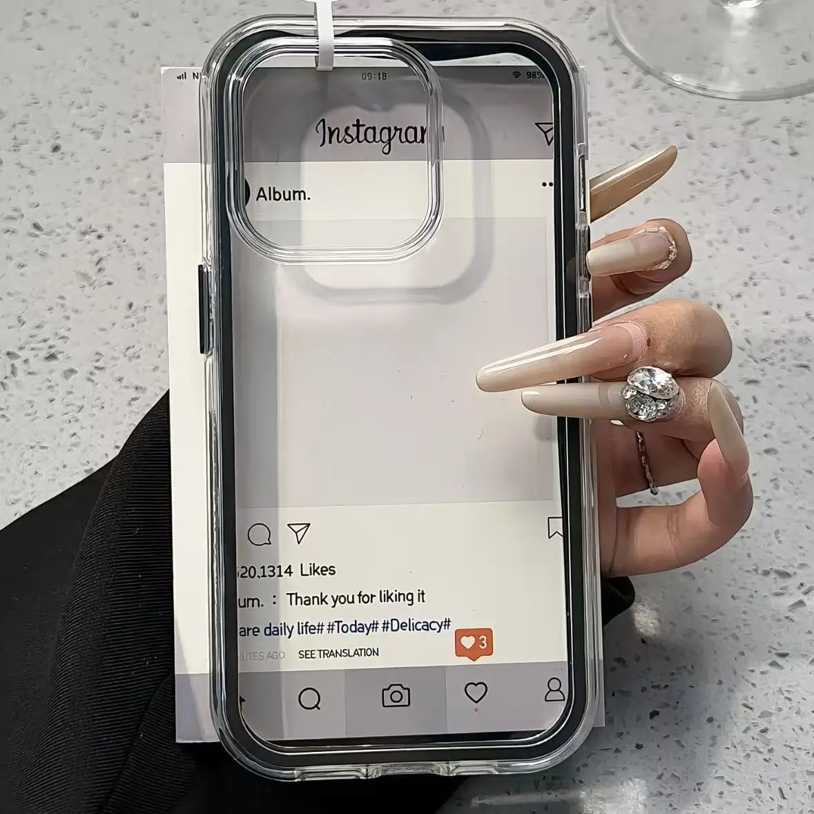 Luxury Candy Color Frame Clear Back Phone Case For iPhone 17 16 15 14 13 12 Pro Max 11 16PLUS 17 Acrylic Shockproof Bumper Cover