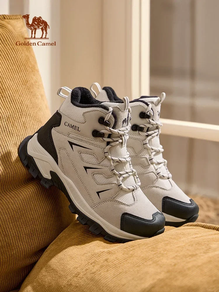 Golden Camel Men Women Hiking Boots 2026 Winter Outdoor Waterproof Wear-Resistant Shock-Absorbing Anti Slip Camping Snow Shoes