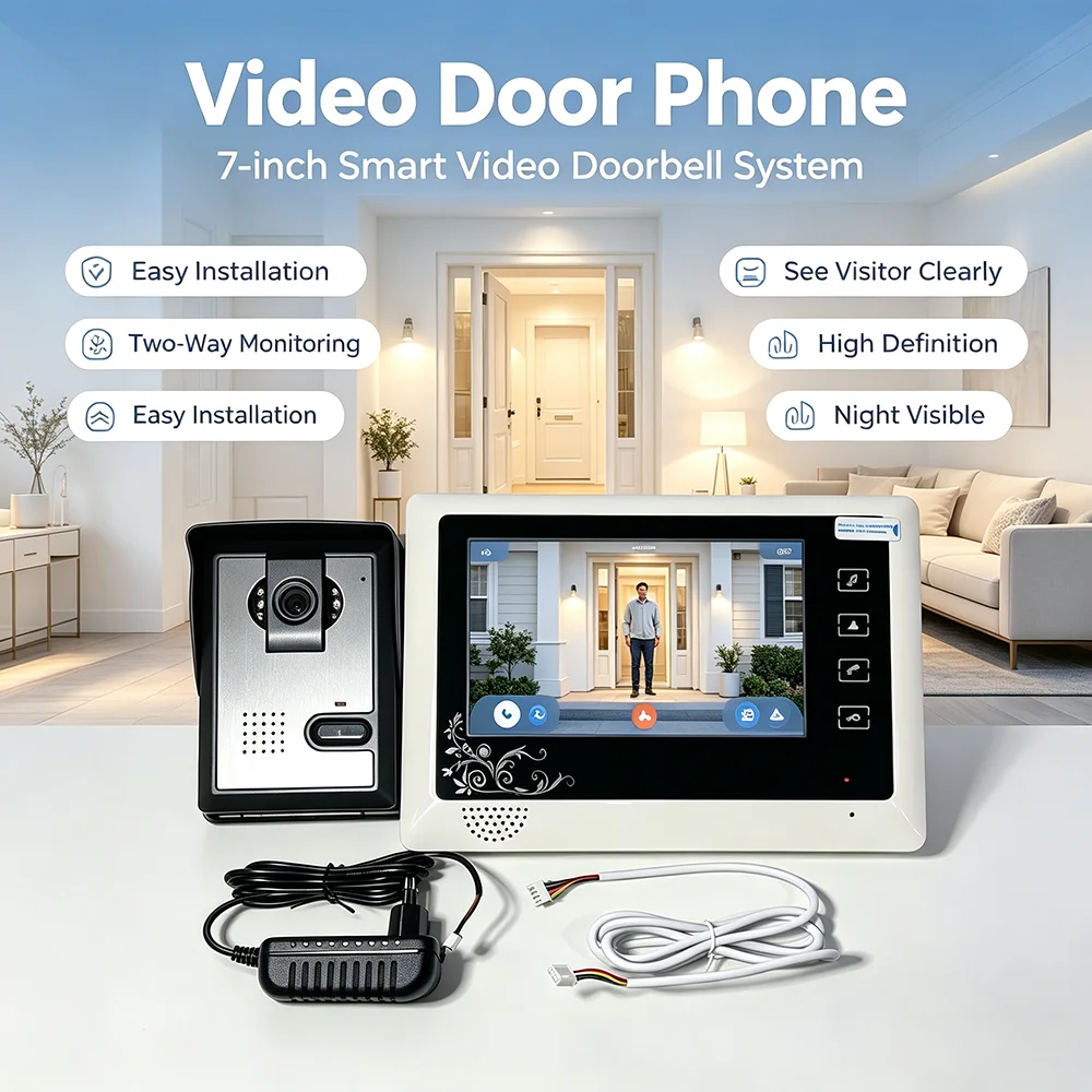 Wire Video Door Phone Intercom System 7