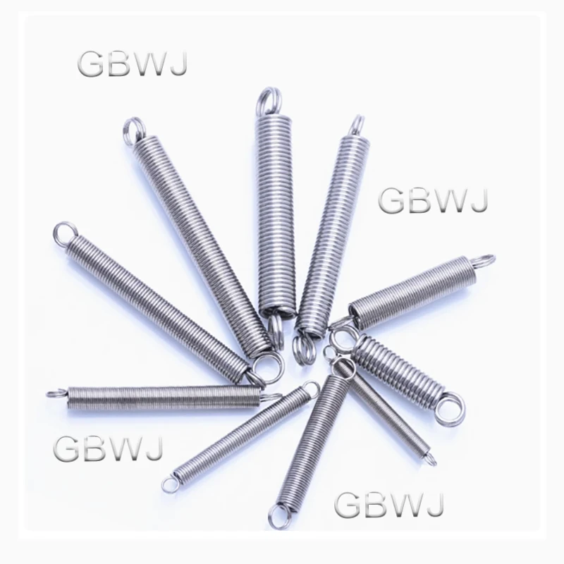 Wire Diameter 0.6mm 304 Stainless Steel Tension Spring O Ring Cylindroid Spring Stretching Spring Length 15mm~300mm