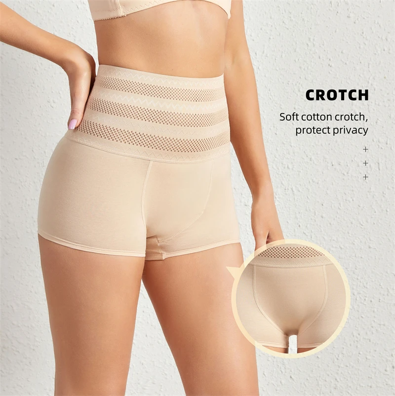 Bóxer de cintura alta para envolver el vientre posparto, banda para el vientre, faja de compresión Abdominal, pantalones cortos con ropa interior de