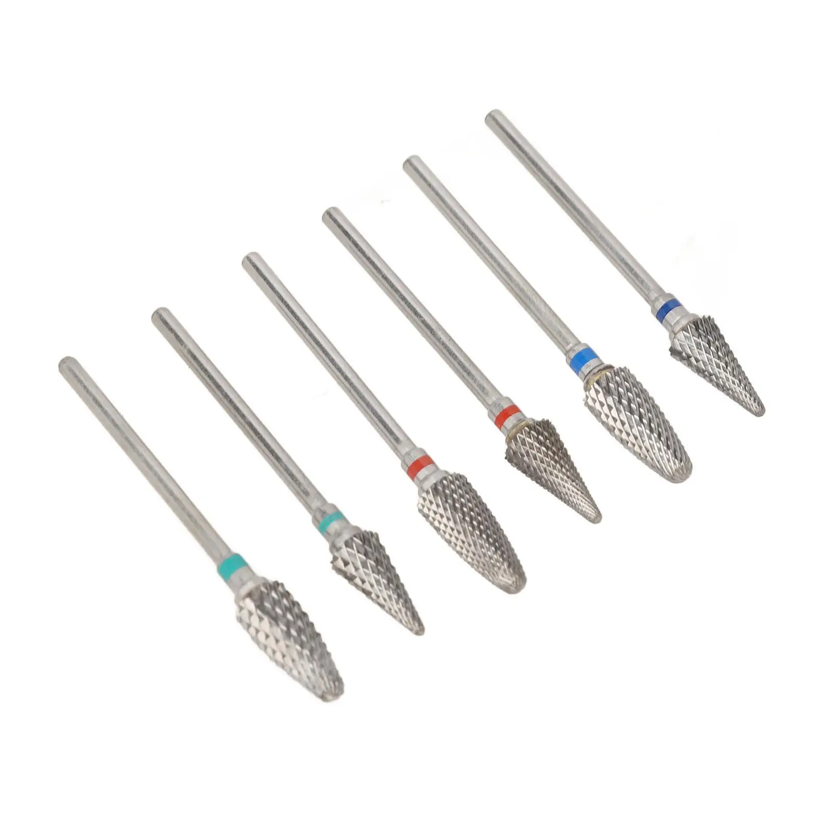 6pcs Tungsten Steel Nail Art Drill Bits for Dead Skin Removal & Polishing - Manicure Accessories