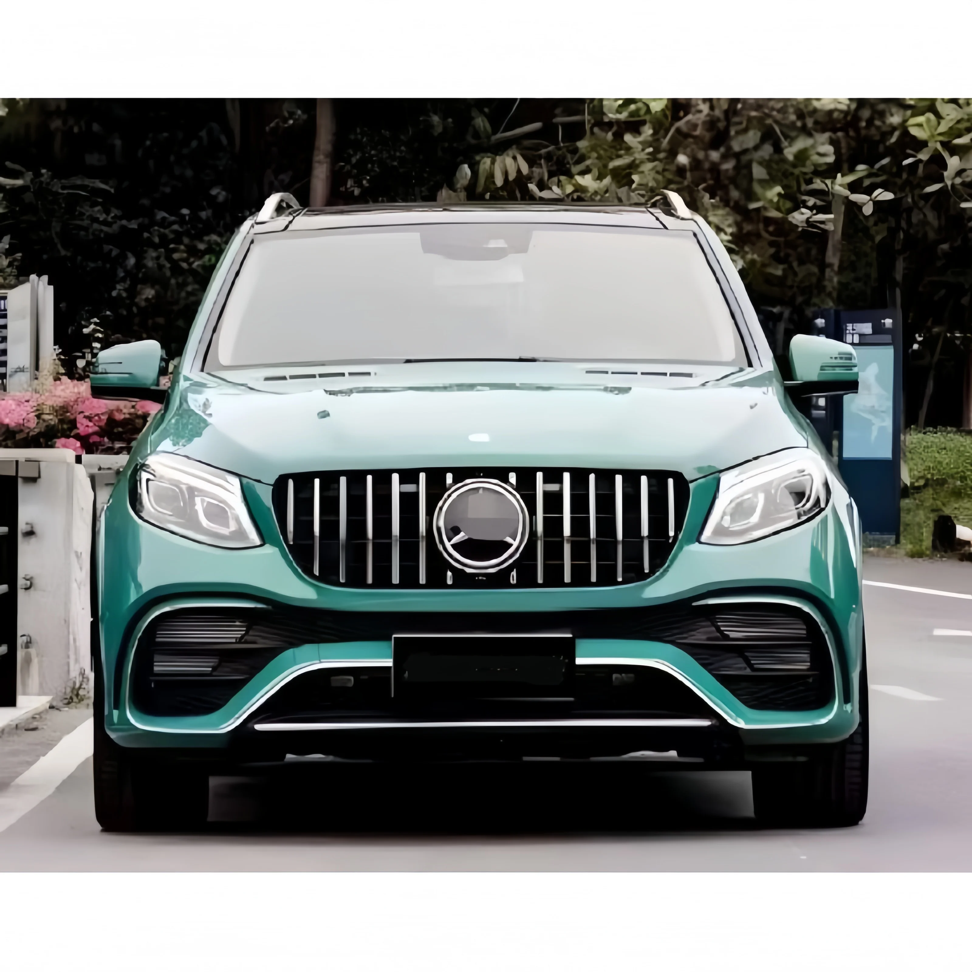 W166 GLE63 AMG Style Rear Bumper Diffuser Quad Exhaust Tips Rear Body Kit for GLE W166 2015-2019 Upgraded JJ1059