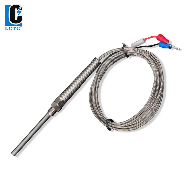 K E Type Probe M8*1.25mm High Temperature Metal Shielded Wire Temperature Sensor