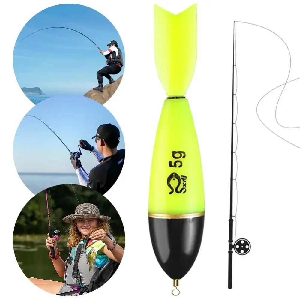 New Luminous Fishing Float ABS Sea Ocean Rock Fishing Fish Float Light Stick Striking Fishing Slippery Float Day and Night