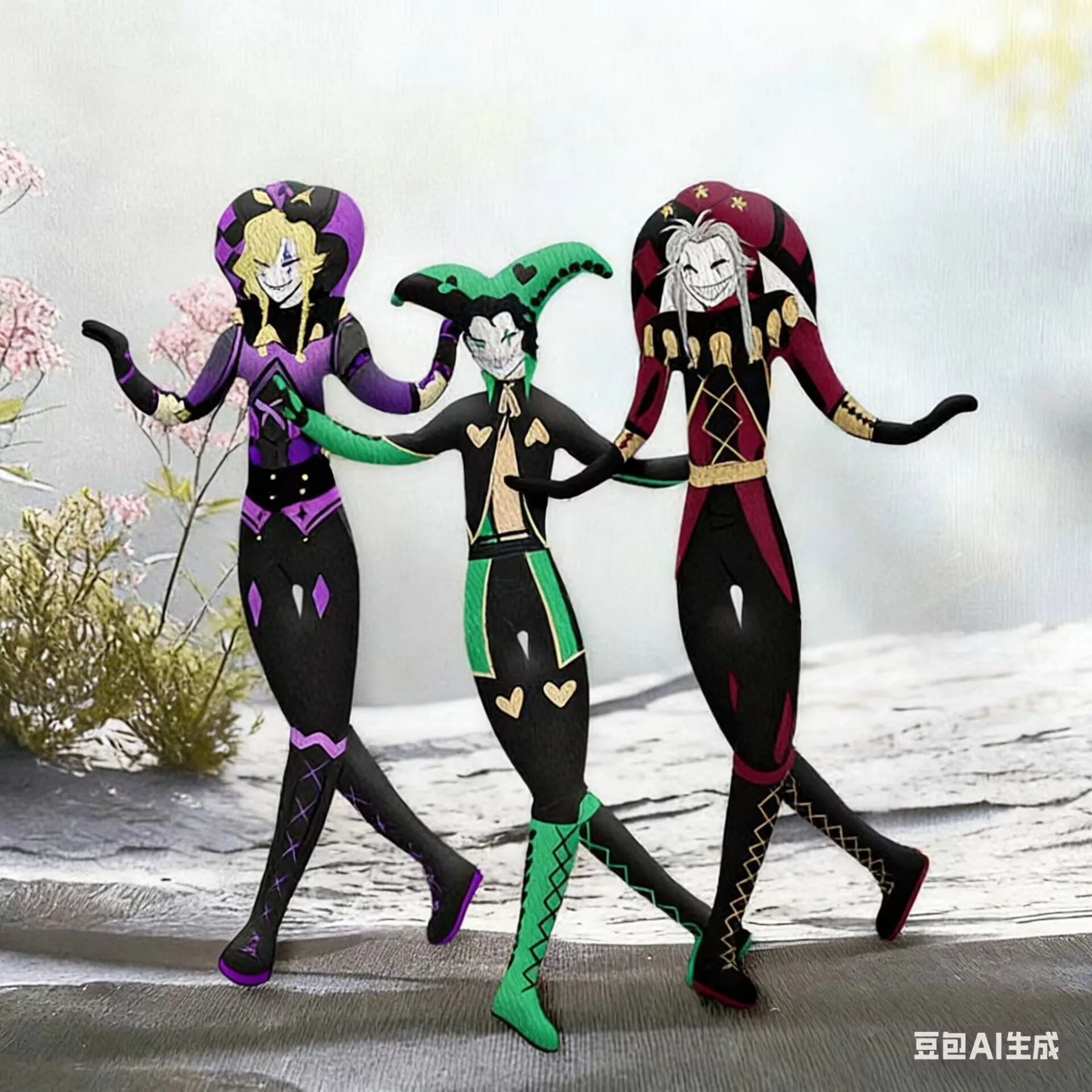 Nuevo y Popular: Muñeco de Peluche Flexible con Cable para el Cuerpo, Divertido Personaje de Anime The Freak Circus, Adorable Figura de Pierrot, Decoración de Escritorio