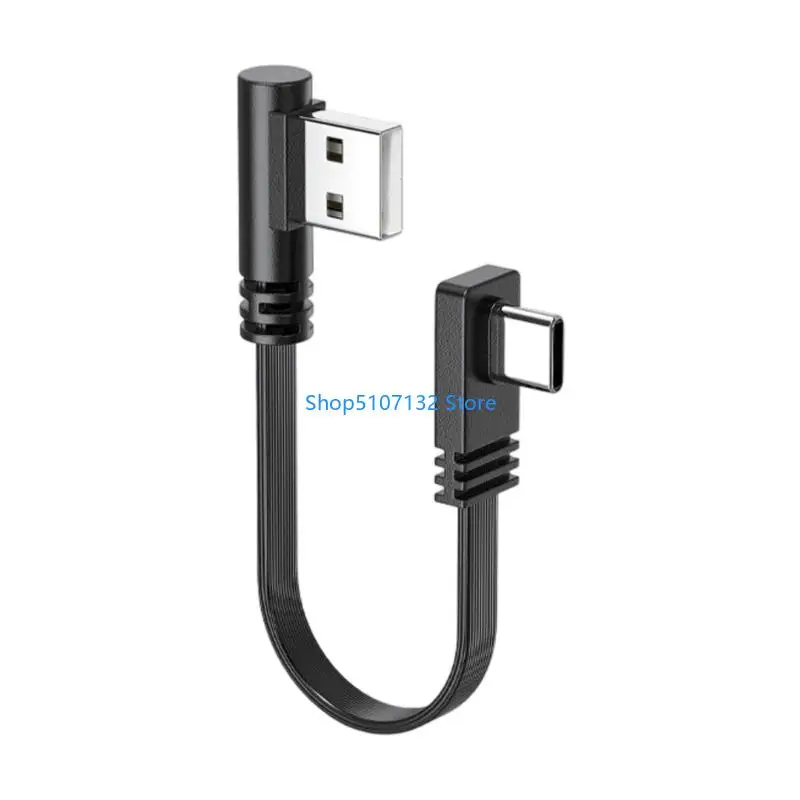 87HD 10Cm USB C Charging Cable with USB A Double Design Flat Flexible