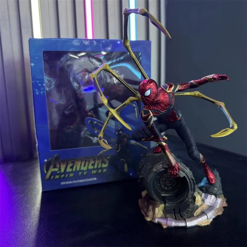 ホットトイズマーベルスパイダーマンスーパーヒーロースパイダーマンアクションフィギュア 18 センチメートルスパイダーマンアニメ装飾コレクション人形玩具モデル子供