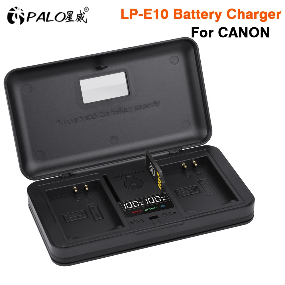 

LP-E10 LP E10 LPE10 LCD Display Battery Charger For Canon EOS 1100D 1200D 1300D Kiss X50 X70 X80 X90 Rebel T3 T5 T6 T7 T100