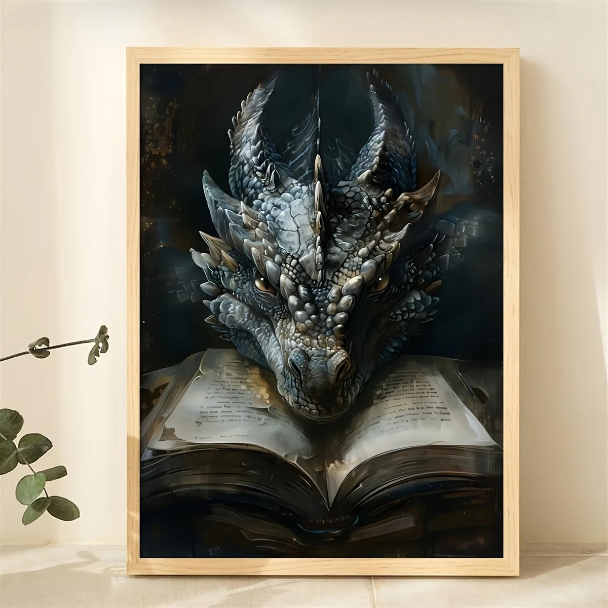

1pc Enchanting Dragon Frameless Canvas Art Print Modern Fantasy Wall Canvas Painting for Living Room, Bedroom and Office Decor