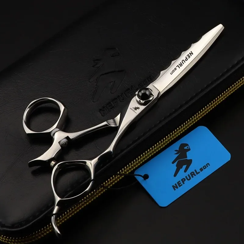 

professional Japan 440c steel 6 inch Bull head hair cutting scissors haircut thinning barber cut shears hairdressing scissors