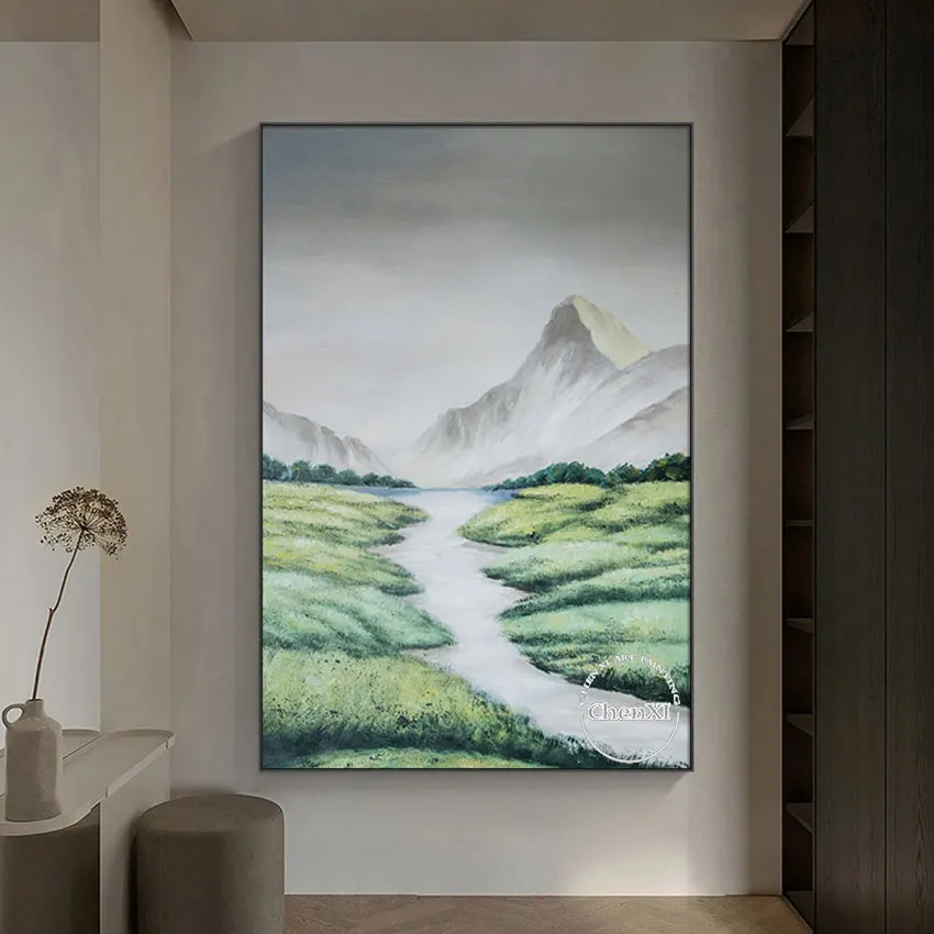 

Mountain Scenery Picture Wall Decor Oil Painting Art On Canvas Hand Painted Home Goods Modern Murals Wall Decor Paintings