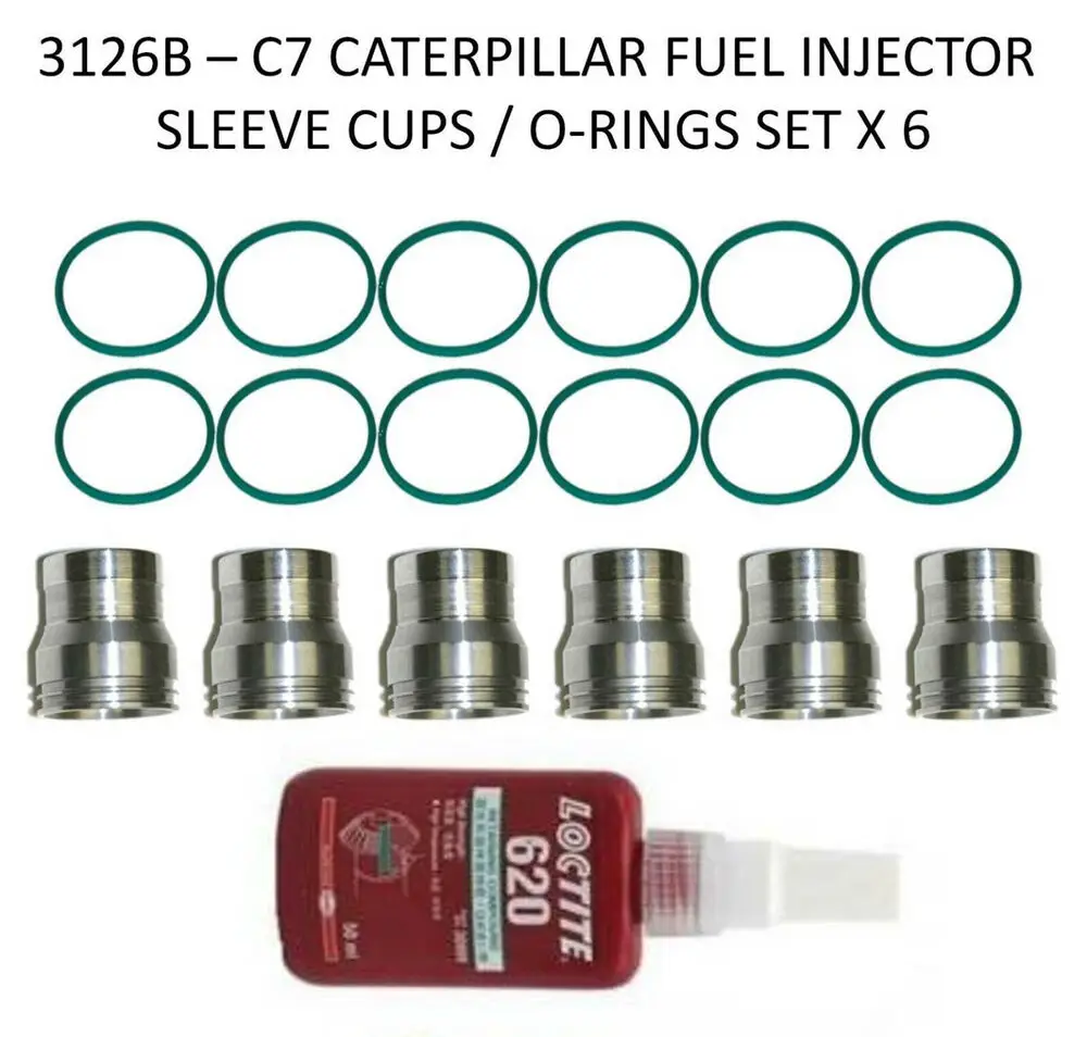 Injector Sleeve With O-Rings for Caterpillar CAT Engine C15 C7 3126 3126E 3126B