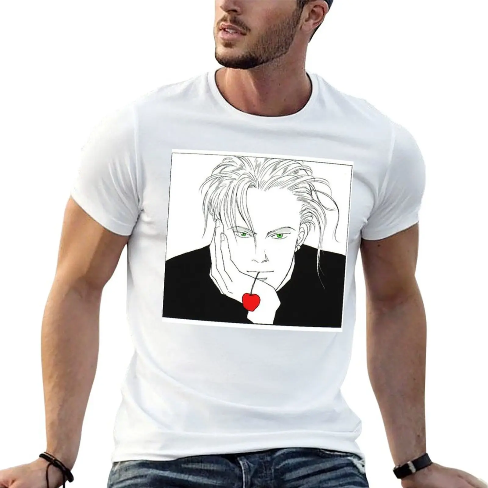 

banana fish angel eyes T-Shirt anime t shirts oversize funny t shirts dark humor t shirt custom print T-Shirt