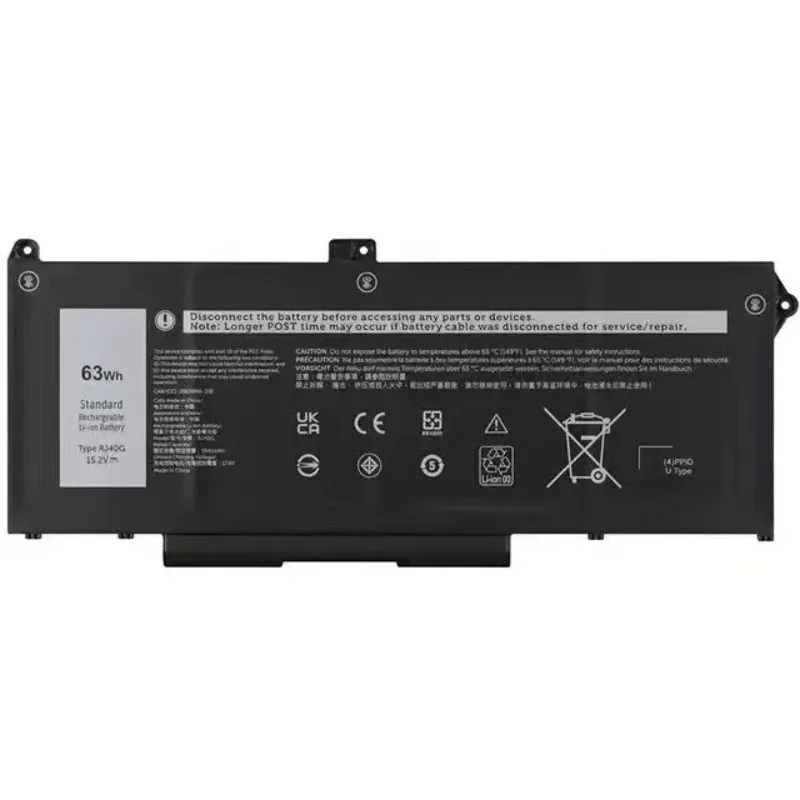 For DELL P104F P137G 01K2CF 075X16 0WK3F1 63Wh 3941mAh For DELL Latitude 5420 5520 Precision 3560 Series RJ40G Laptop Battery