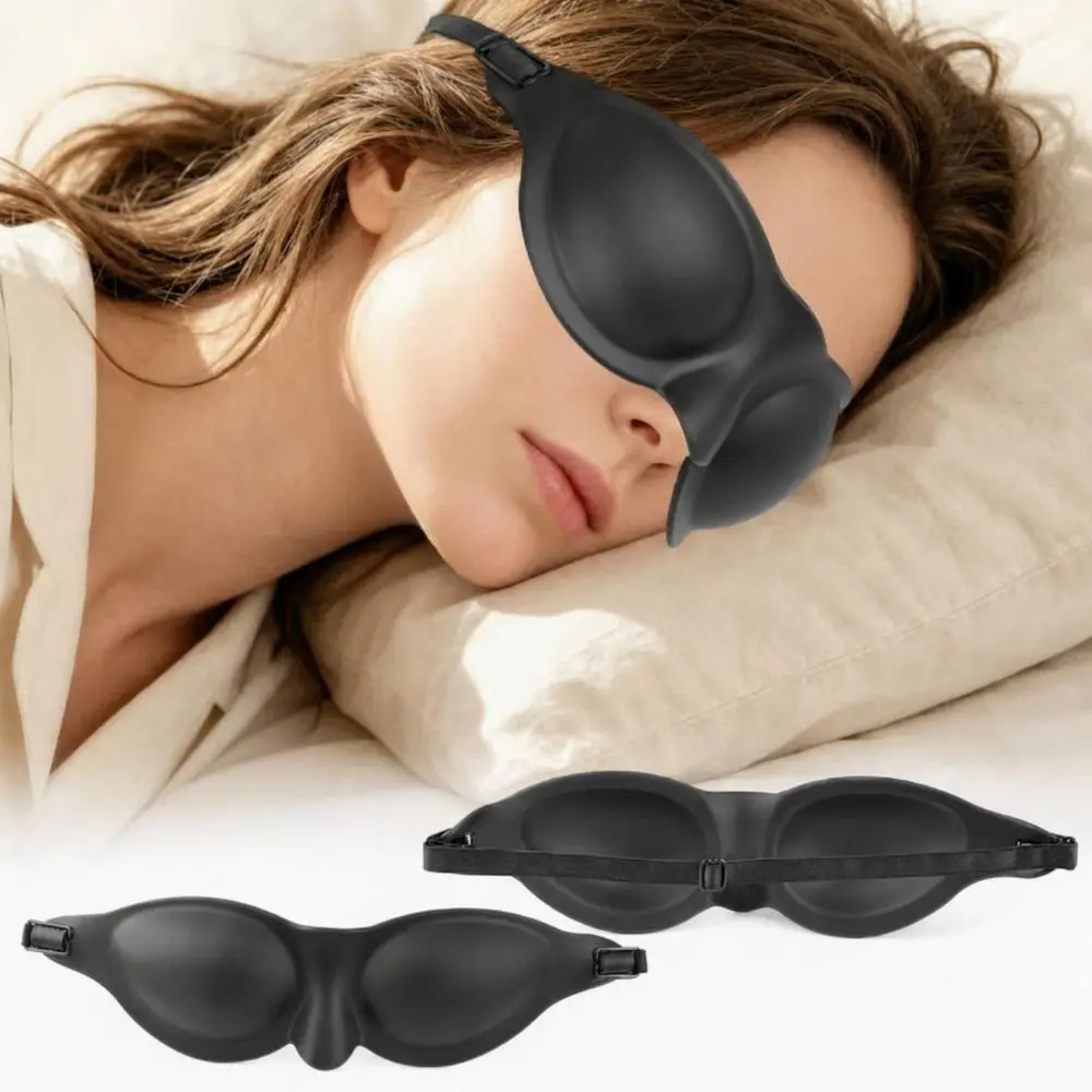 Portable Silicone Eye Mask Moisture Chamber Adjustable Sleep Goggles Soft Dry Eye Relief Sleep Mask Travel