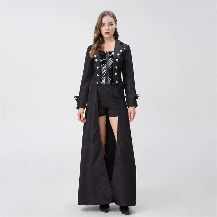 Manteau Vintage d'halloween médiéval pour femmes, Costume de spectacle fendu, nouveau jeu sur scène, ow officiel ethnique Jaet pour femmes
