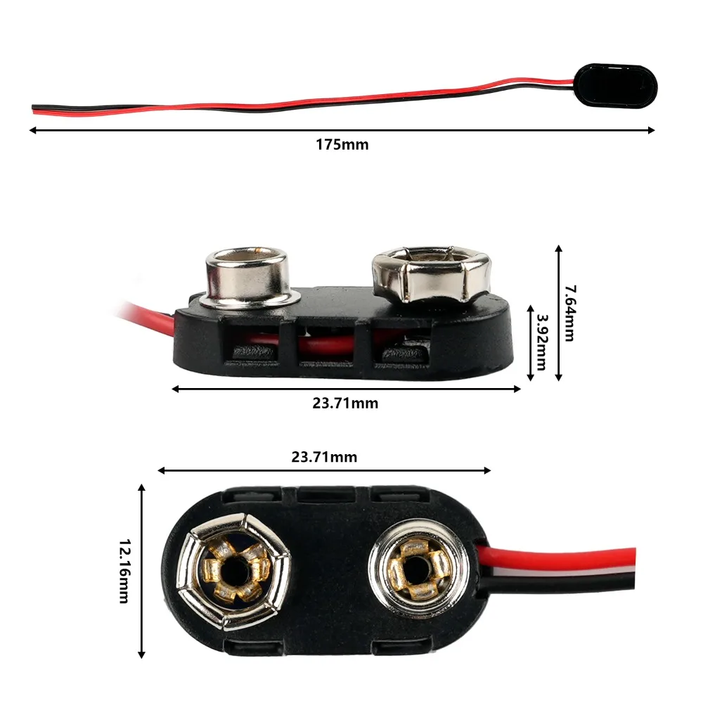

Зажим для защелкивающегося разъема батареи 9 В с проводами 15 см, разъем для кабеля питания постоянного тока для Arduino, электронные проекты «сделай сам», игрушки STEM