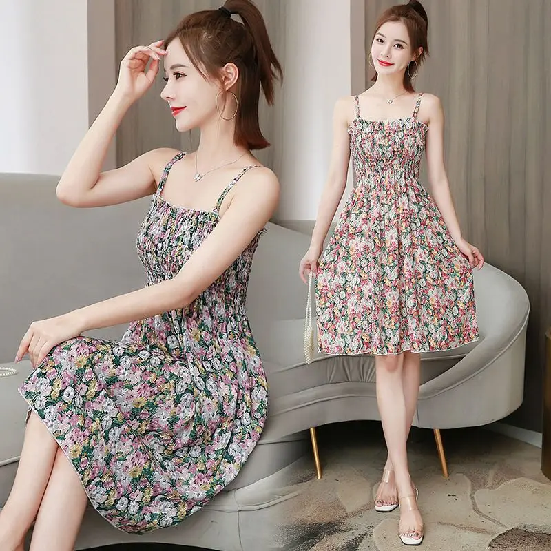 Vestido de verão deslizamento floral mulher vestido cetim chiffon vestidos para mulheres flor de seda 2024 moda alta qualidade luxo elegante chique xxl g