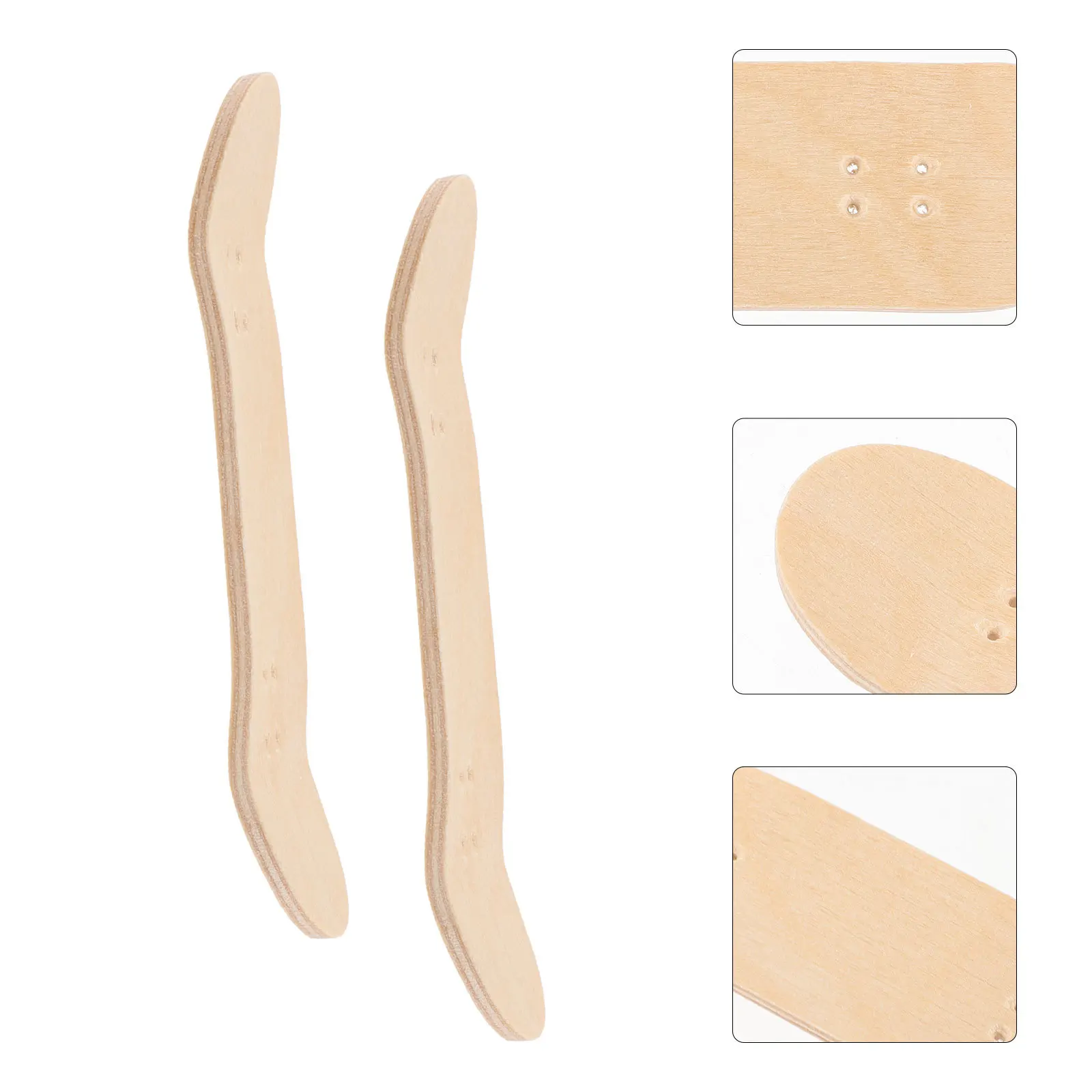 

2Pcs Fingerboard Wooden Mini Skateboard DIY Kids Finger Skateboards Anti Slip Surface Finger Training Device Stress Relief