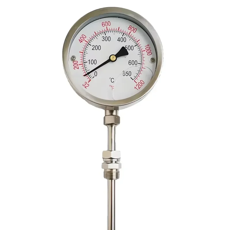 High Temperature 50-650 Degrees Celsius Filled Exhaust Temperature Gauges Capillary Thermometer