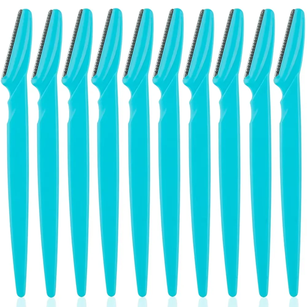10 pièces rasoir de sourcils outils de maquillage sûr sourcils rasoir visage corps épilation lames de rasoir femme sourcils façonnage couteau