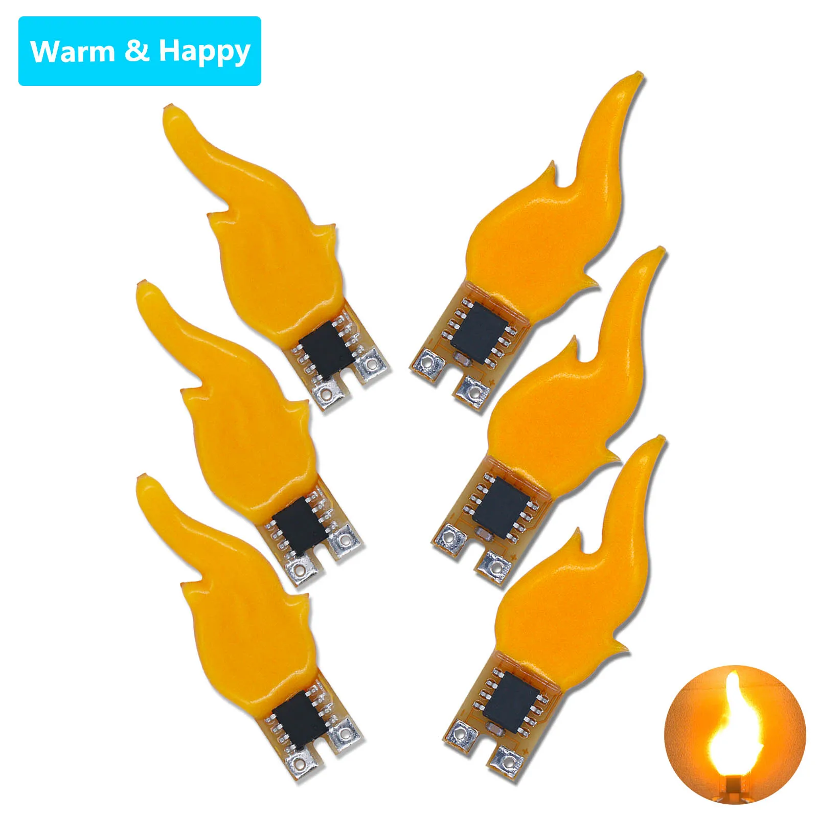 LED Flashing Candle Lights 3v 5v New Oid COB Leds Flame Lights 2200K Birthday Party Decoration Light Bulbs Diode Accessories DIY