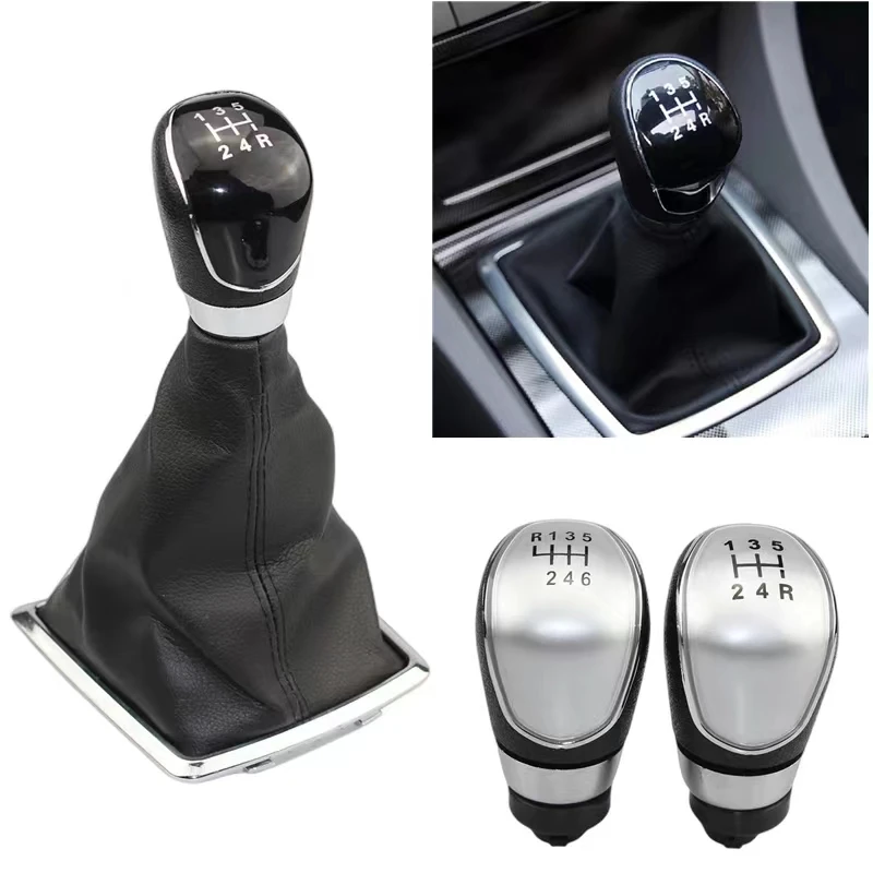 5/6 Speed Gear Shift Knob Lever HandBall For Ford Focus 2 MK2 FL C-MAX 2006-2011 MK3 MK4 MK7 Galaxy Gaiter Boot Leather Cover