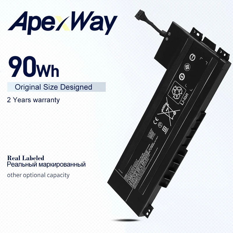 APEXWAY NEW VV09XL 11.4V 90WH Laptop Battery For HP ZBook 15 G3 G4 Series HSTNN-DB7D HSTNN-C87C 808398-2C2 808398-2C1 808452-005